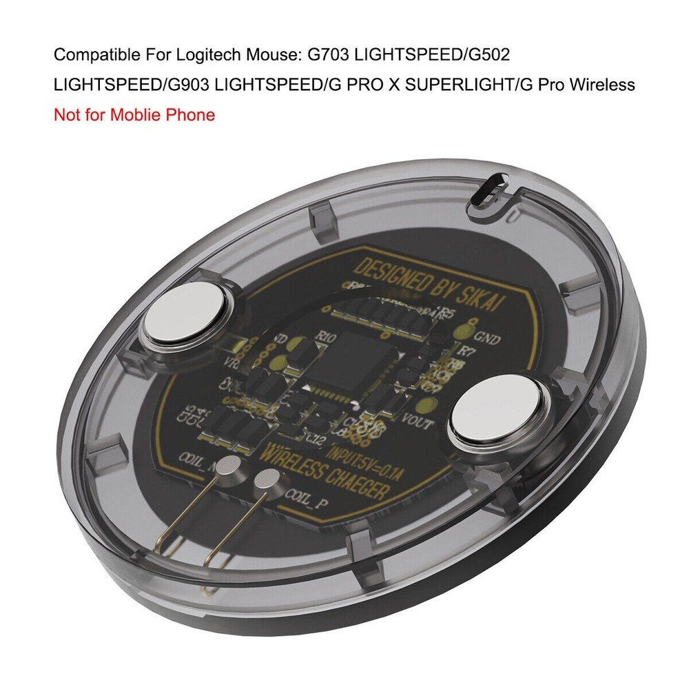 Wireless Magnetic Charging Receiver For Logitech Wireless Charging Module