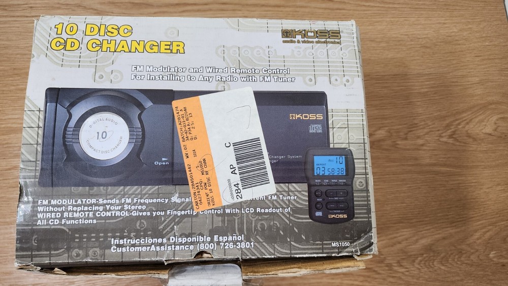 Koss 10 Disc CD Changer New Open Box Class 1 Laser