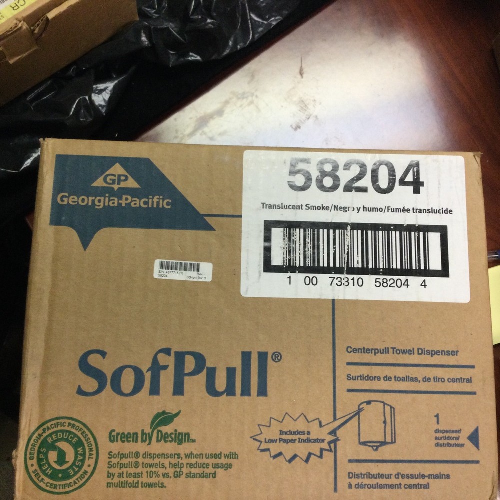 Georgia Pacific Professional SofPull Center Pull Hand Towel Dispenser - Smoke