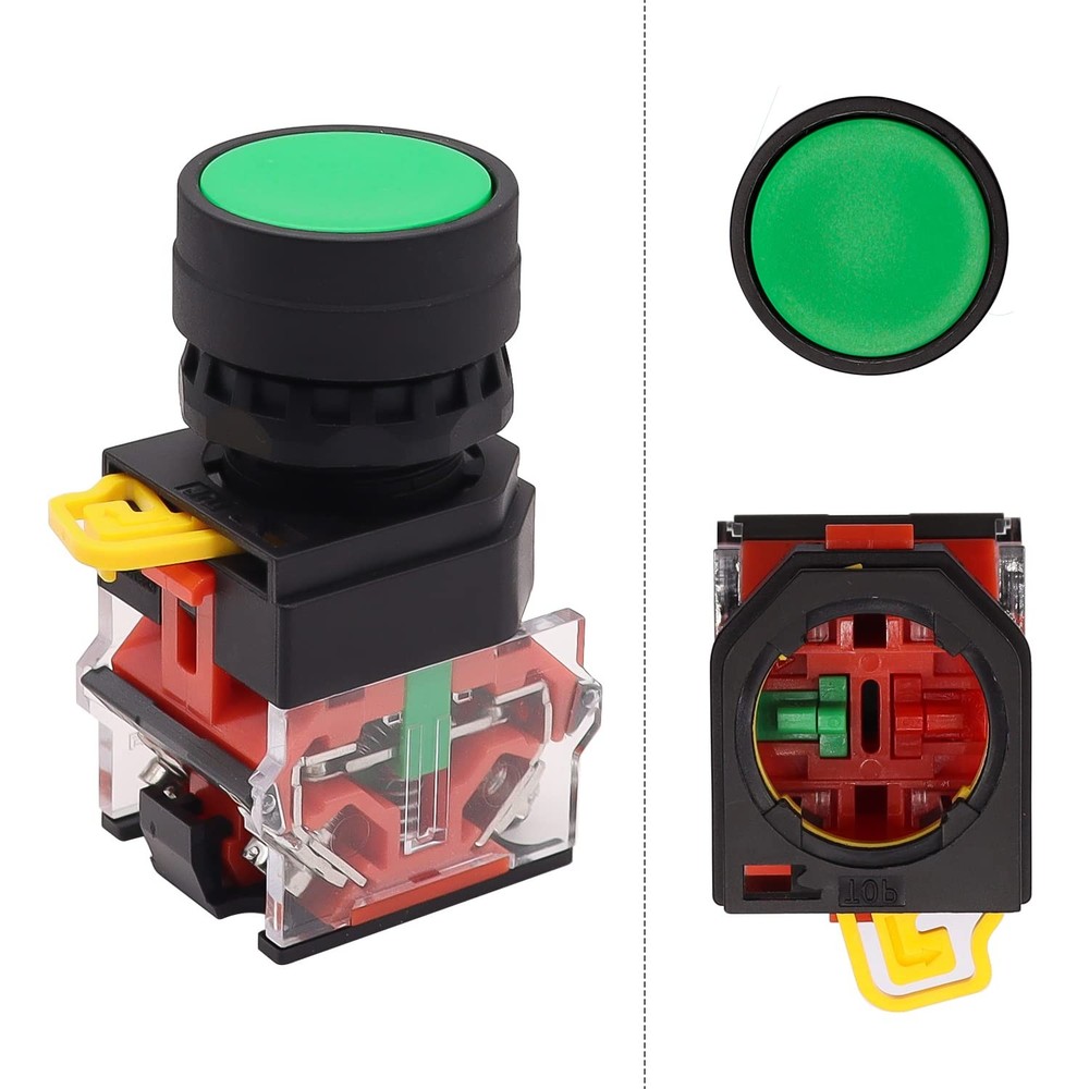 mxuteuk Momentary Push Button Switch Station Box Exit Green-B