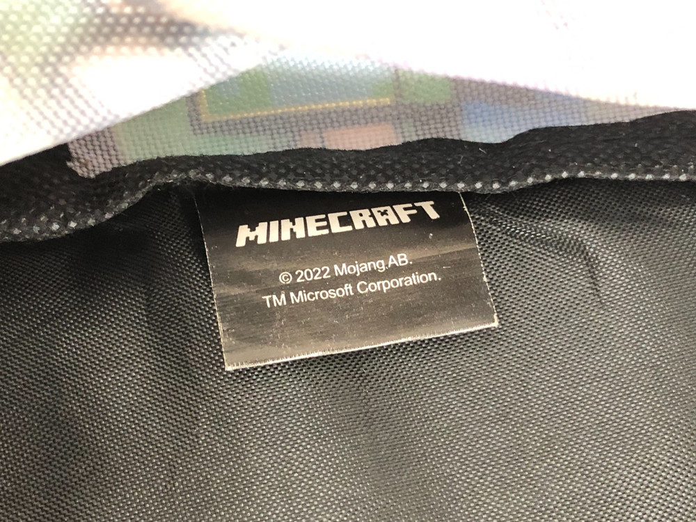 MINECRAFT Create Explore Survive Backpack Side Bottle Holder Pencil Bag