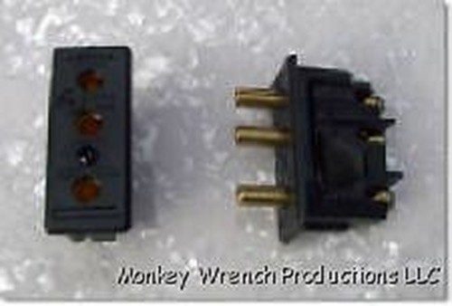 Stage Pin (2P&G) Male Panel Mount Plug 20A 125V