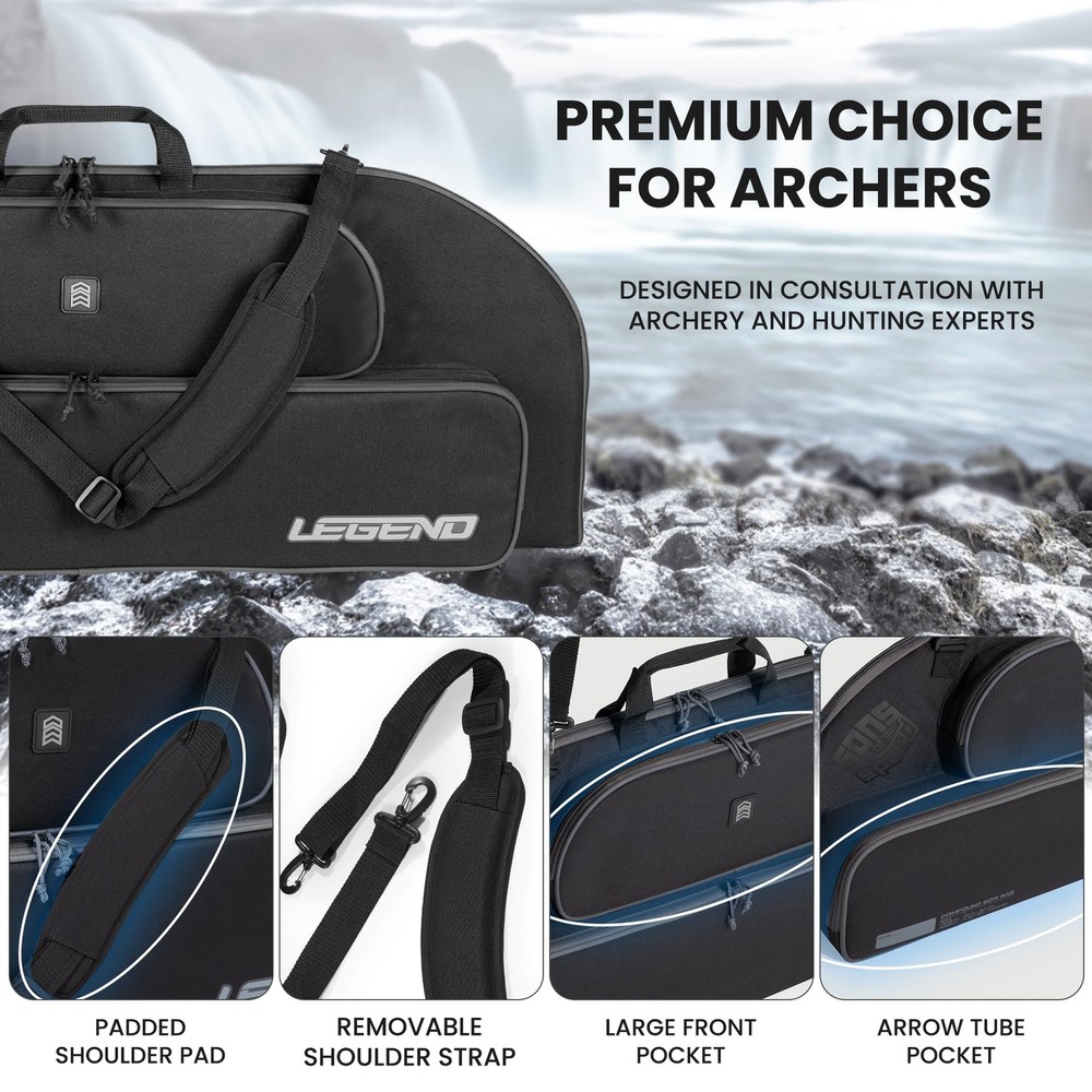 Bowarmor Soft Compound Bow Case - Lightweight Youth Bow Bag, Archery Case with S