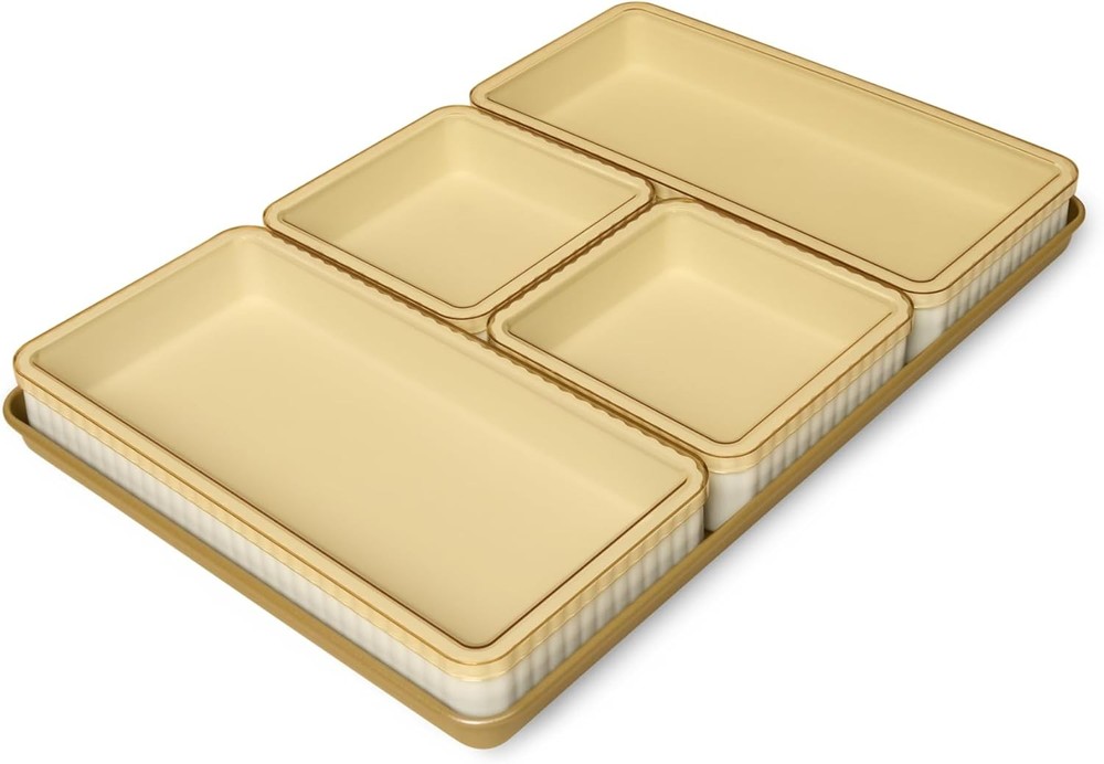 9-Piece Baking Set, Non-Stick Bakeware Set Off-White