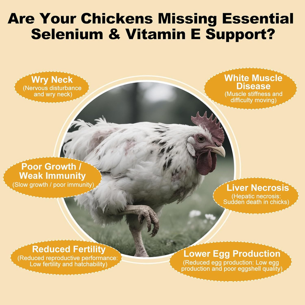 E+S Poultry Vitality Formula | Selenium for Chickens and All Poultry | Nutrient