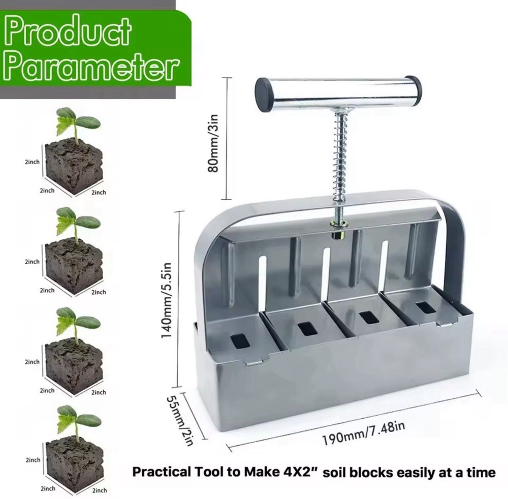 Soil Block Maker 2 Inch Seedling Tool Garden Soil Blocking Tool