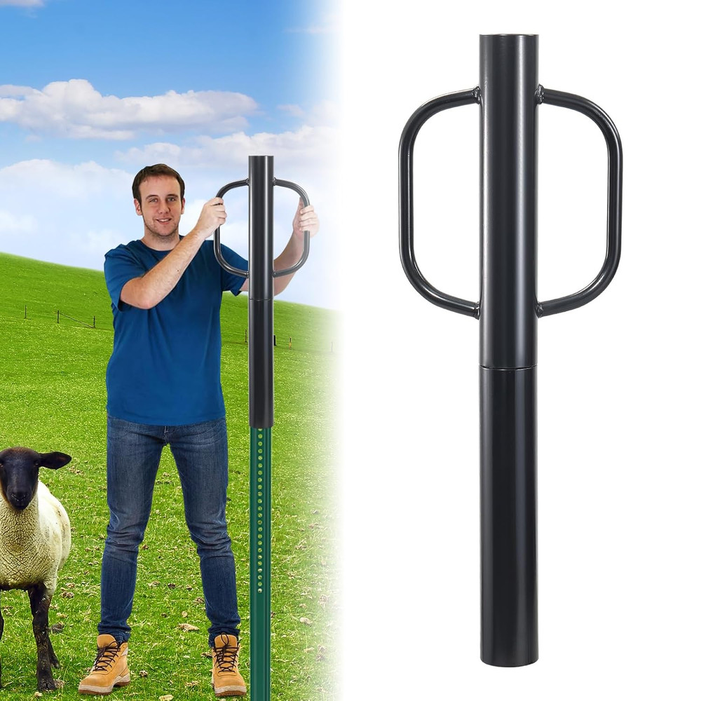 20LB Heavy Duty Fence Post Driver with Handle - 2.7" Inner Diameter
