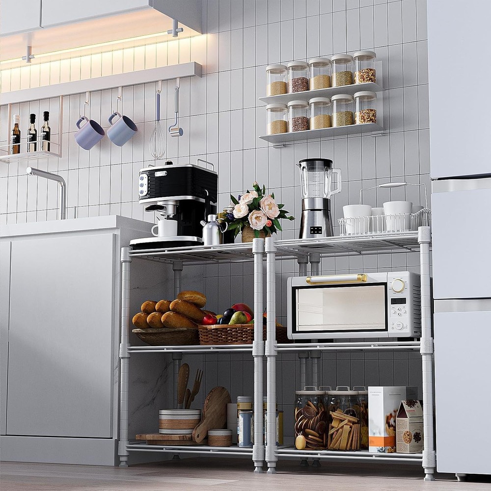 Adjustable 450 lbs Capacity Wire Shelving Unit - Essential Storage Solution