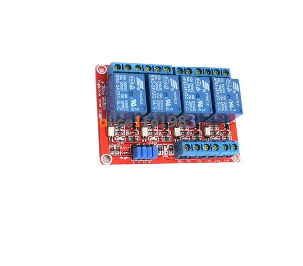 24V 4 Channel Relay Module With OPTO-Isolated High and Low Level Trigger