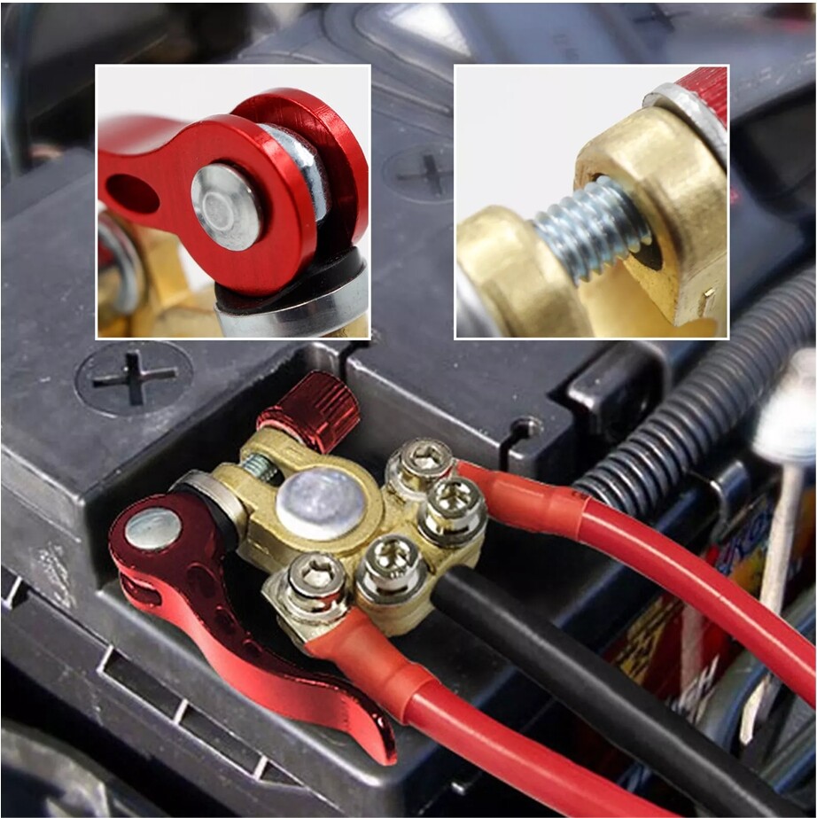 (2Pcs) Car Battery Terminal Connector Clamp Quick Release Adjust Disconnect Tool