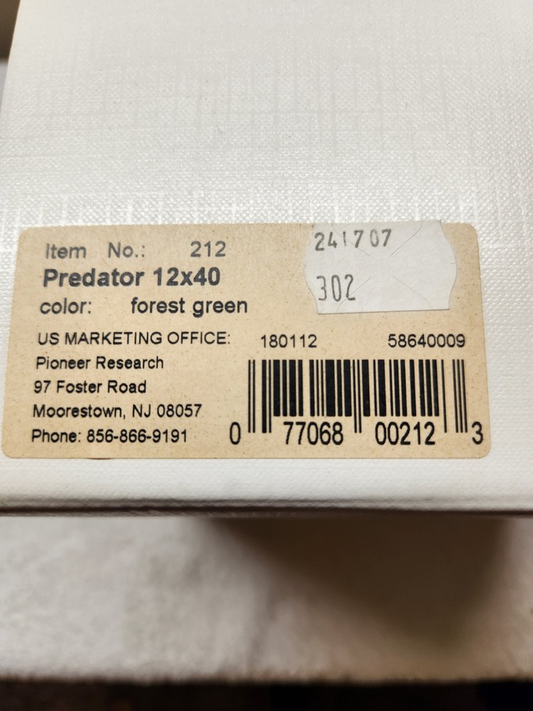Steiner Predator 12x40 Binoculars EMPTY BOX Original Packaging Forest Green...