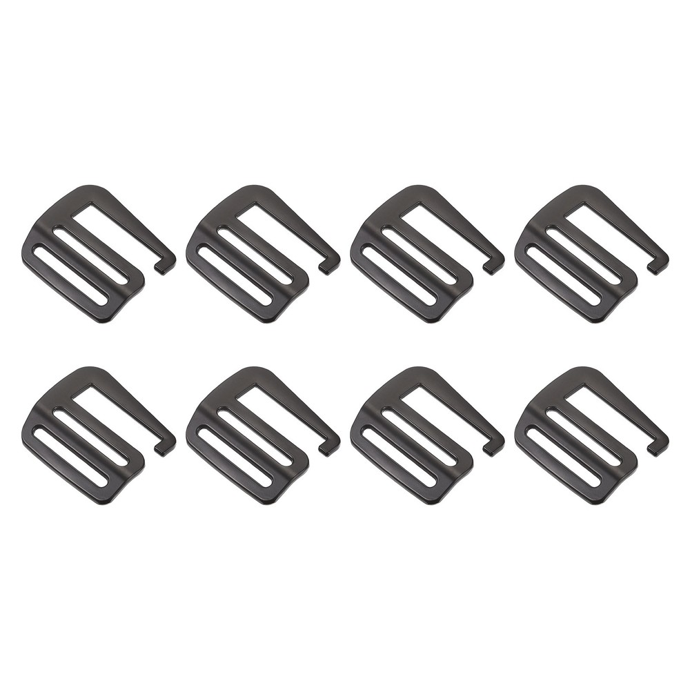 1.26" Webbing Release G Hook Buckle Adjuster for Backpack Strap 8Pcs Matte Black