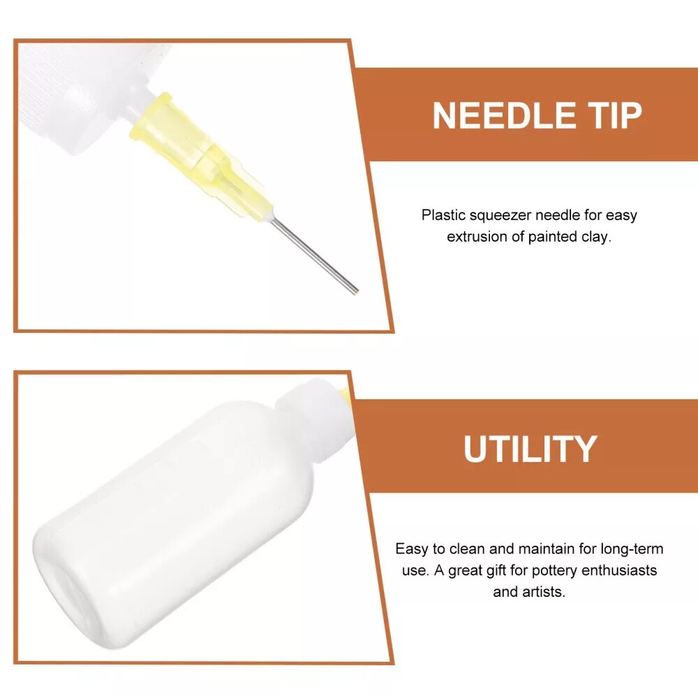 50cc Needle Glue Squeeze Bottle, Precision Tip Applicator, 20 Pack
