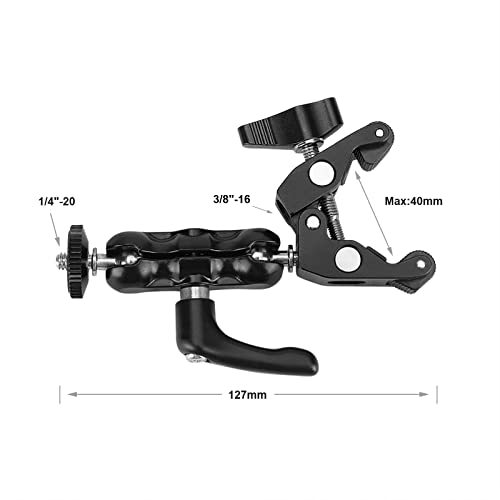 Multi-Functional Ballhead Clamp Magic Arm Adapter with Bottom Clamp Super Rob...