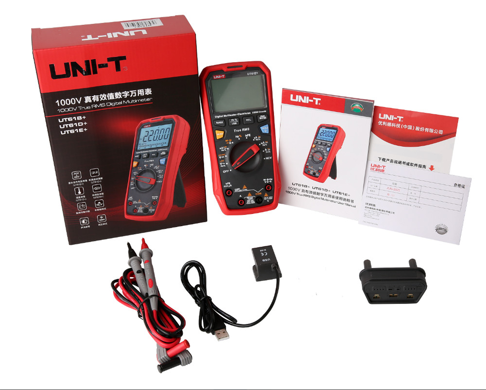 QTY:1 True RMS Digital Multimeter USB Data hold/backlight UT61E+ 1000V
