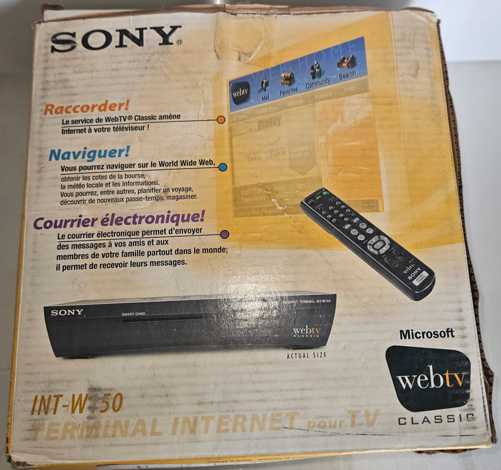 Sony Webtv Internet Terminal Int-W150 Open Box. Powers On. Otherwise Untested.