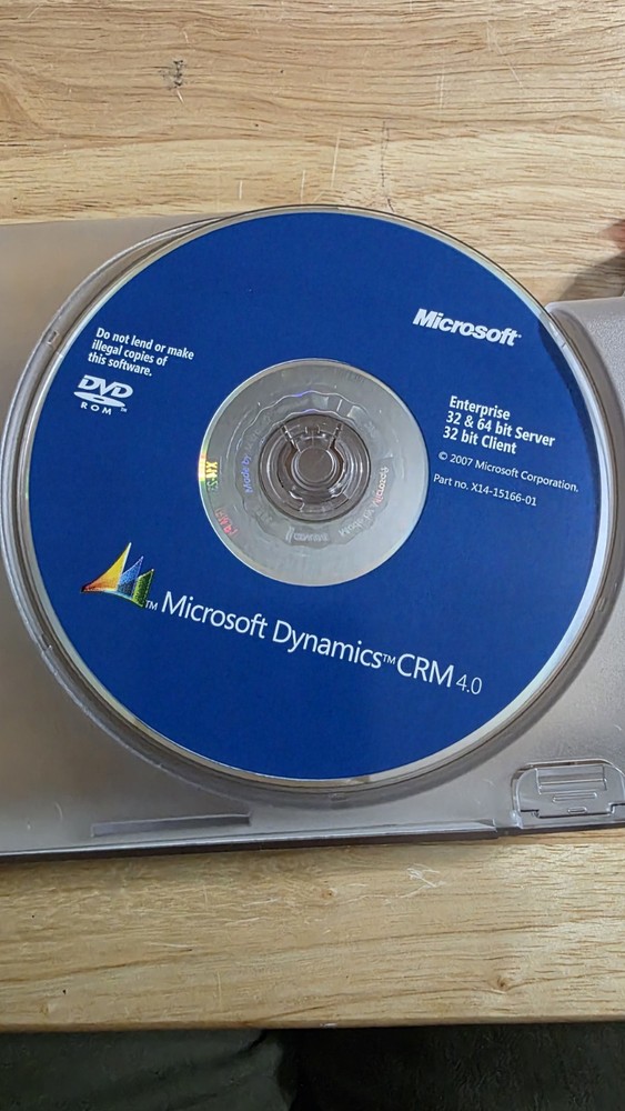Microsoft Dynamics CRM 4.0 English Disk Kit (Tested)