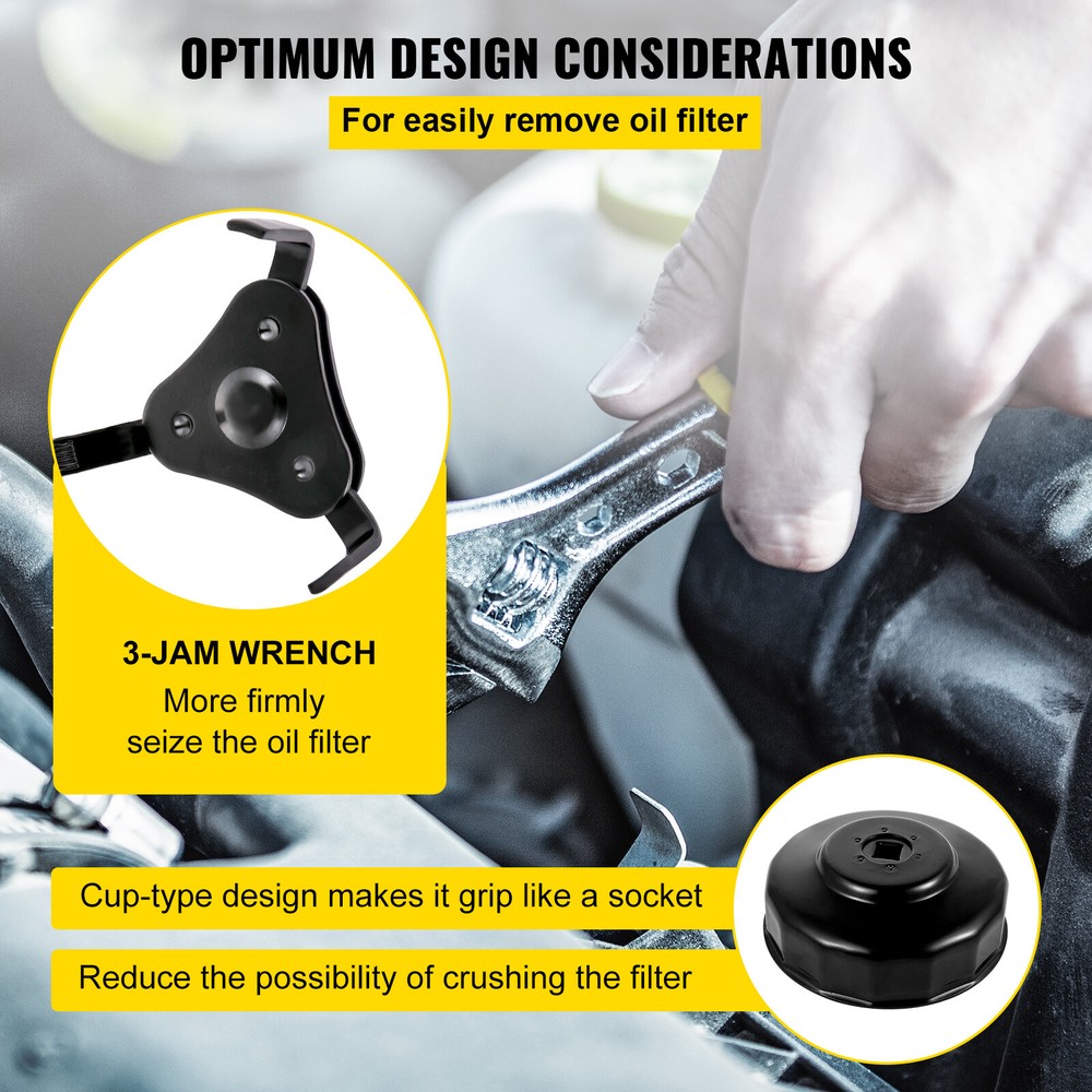 VEVOR Oil Filter Socket Set Cup Socket Tool Set 30 PCS Oil Filter Cap Wrench
