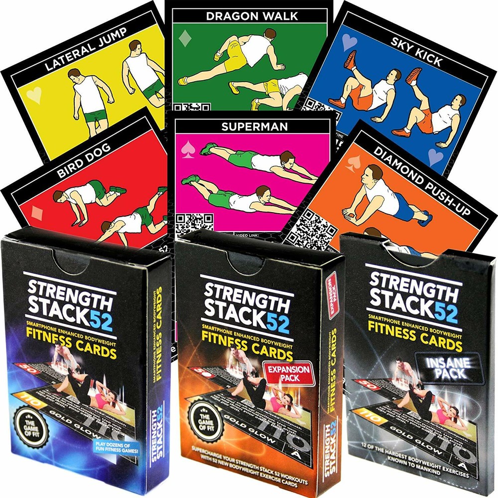 STACK 52 Strength TRI Exercise Workout Card Game Home Fitness Training Program