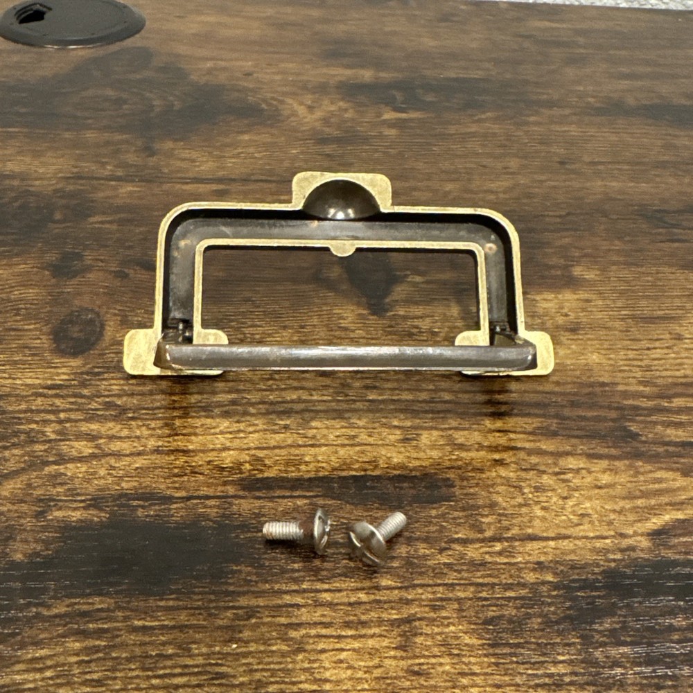 Henredon Artefacts Brass Drawer Pull Vintage Campaign Handle