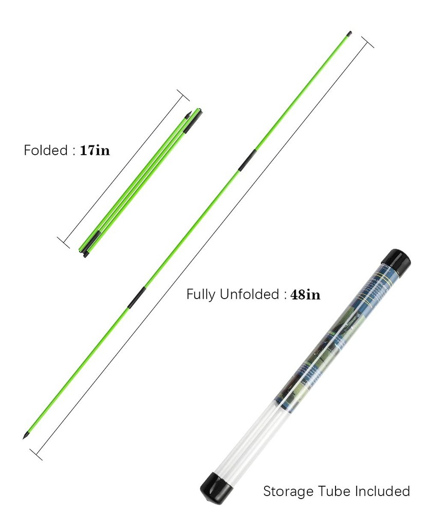 Golf Alignment Sticks - 2 Pack Collapsible Golf Practice Rods for Aiming, Put...
