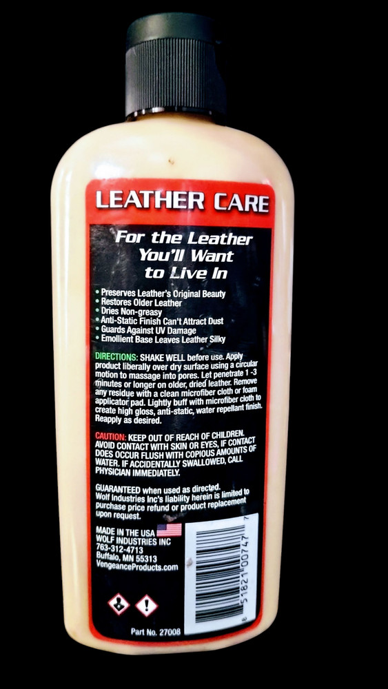 Vengeance Leather Care 8 oz