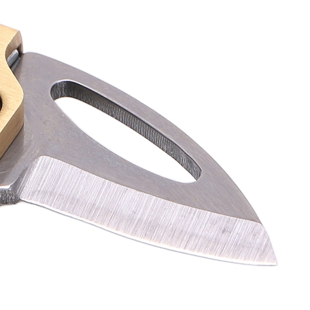 Brass Mini Knife Foldable Multifunction Keychain Tiny Knife For Package Openning