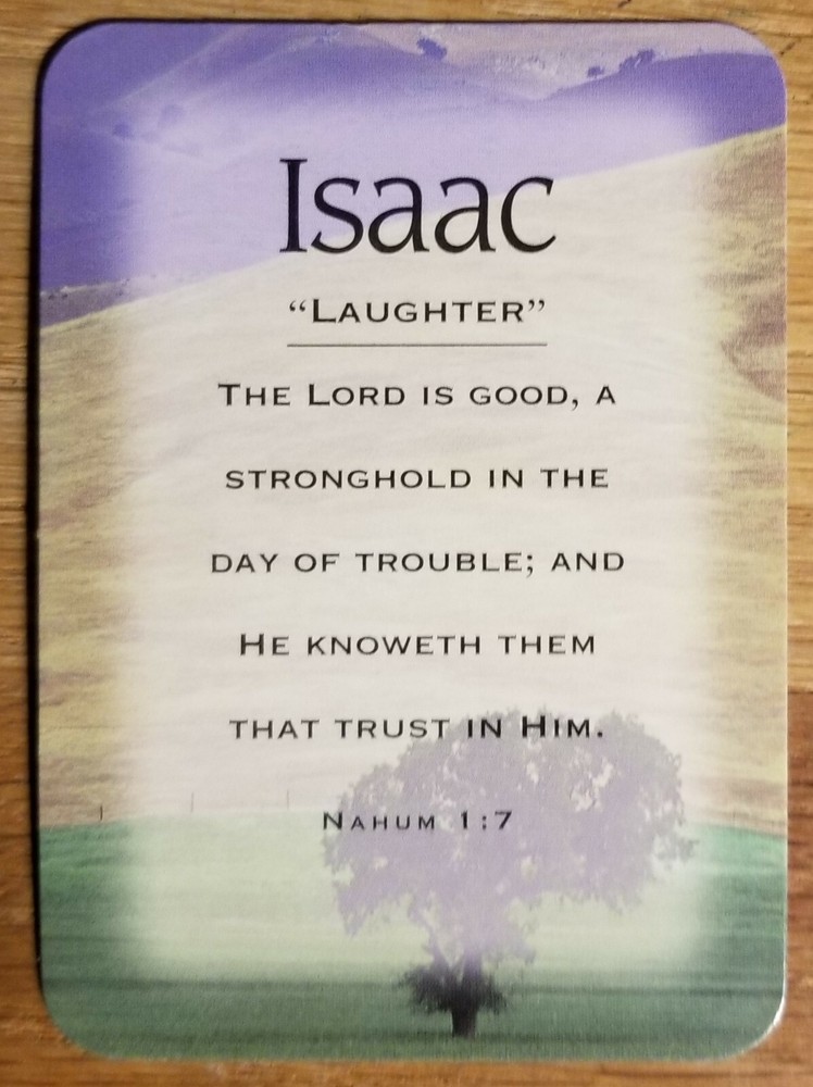 Isaac "Laughter" Keepsake Name Card - Confirmation Birthday