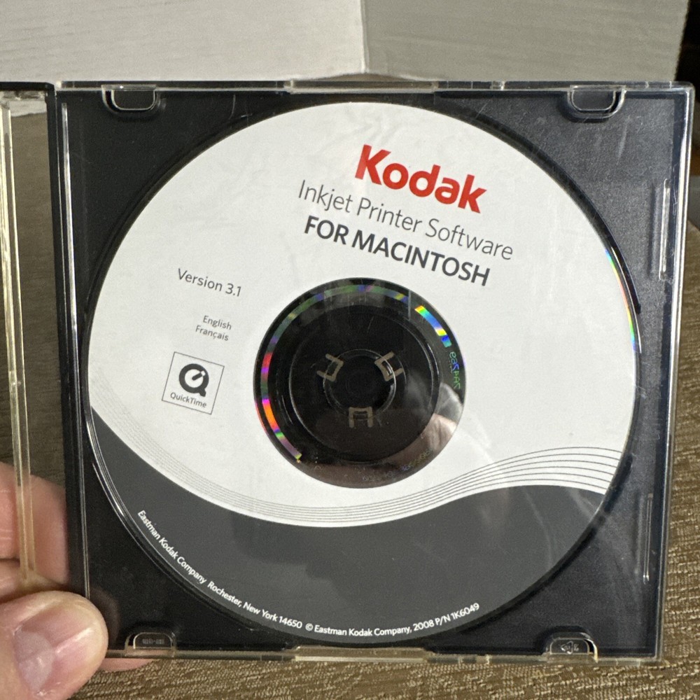 Kodak Inkjet Printer Software Disc Version 3.1 For Windows and Macintosh 2008