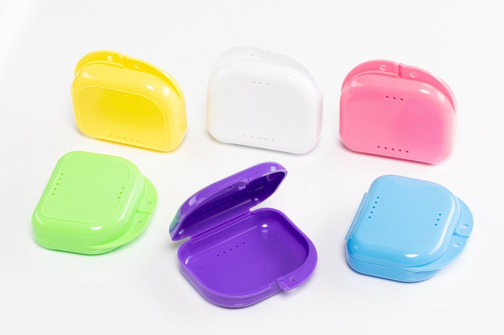 72 Sealed Assorted Dental Retainer Denture Case, Mouthguard Containers (6 Boxes)