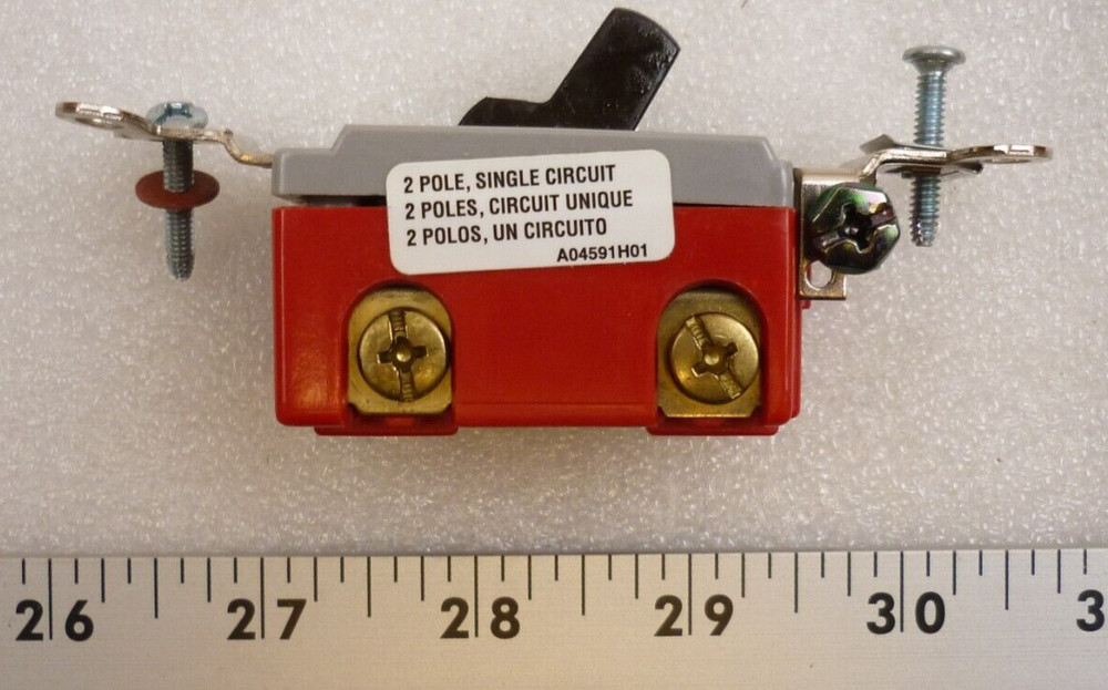 HUBBELL SERIES 1200 20A BROWN RED TOGGLE SWITCH