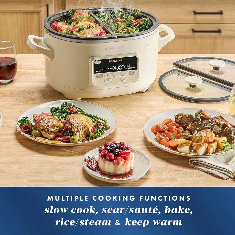 MultiMeal Multicooker and Programmable Slow Cooker with Bake