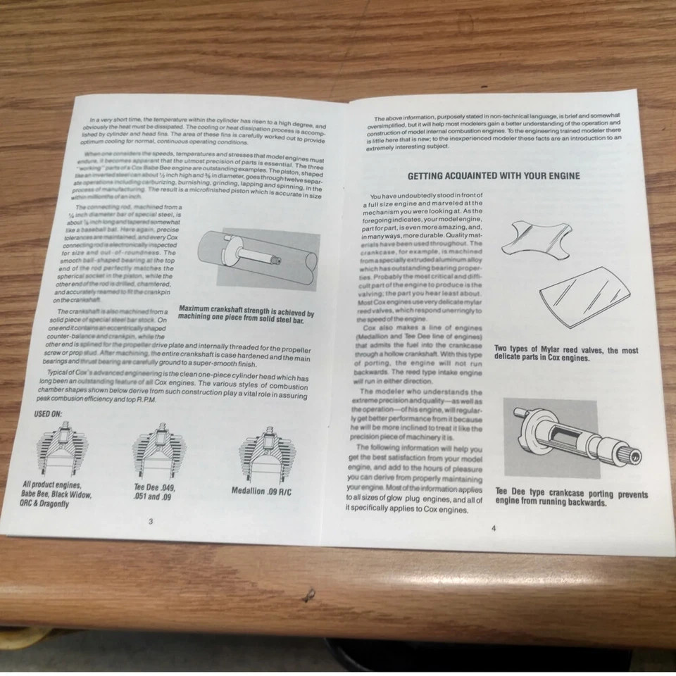 Cox Engine Performance Guide manual Excellent New Condition from old stock.