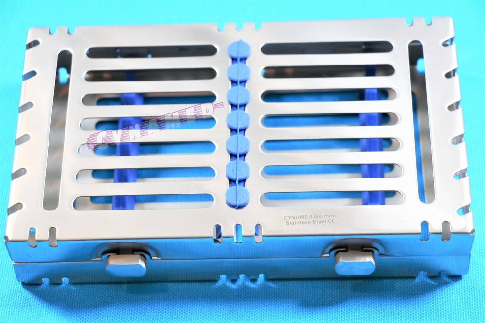 AUTOCLAVABLE DETACHABLE STERILIZATION CASSETTE FOR 7 INSTRUMENTS GERMAN PREMIUM