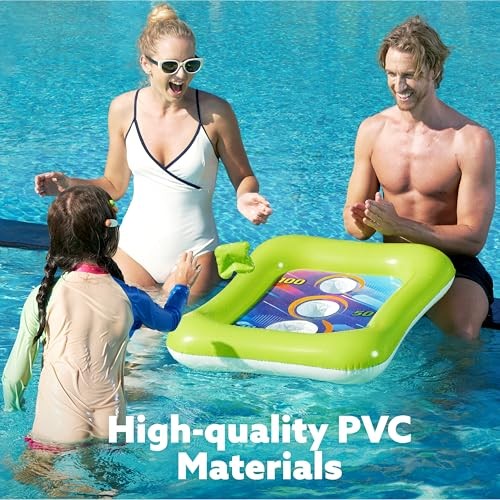 2 Sets Inflatable Pool Toss Game Combo Set Includes Ring Toss & Corn-Toss Game