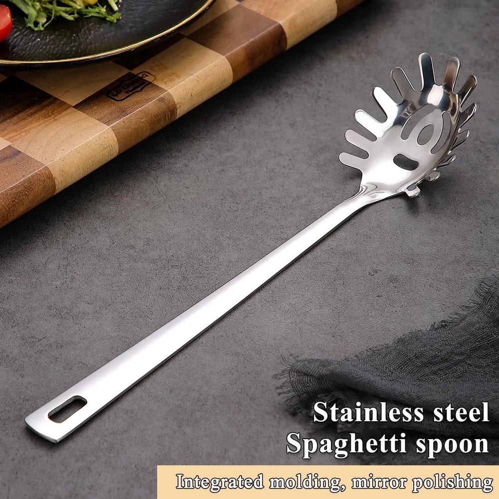 Spaghetti Spoon, ReaNea Pasta Server, Stainless Steel 1. Silver, Silver