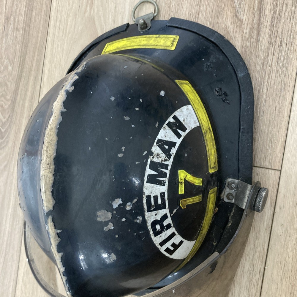 Vintage MSA fire Helmet w/ Plectron Face Shield
