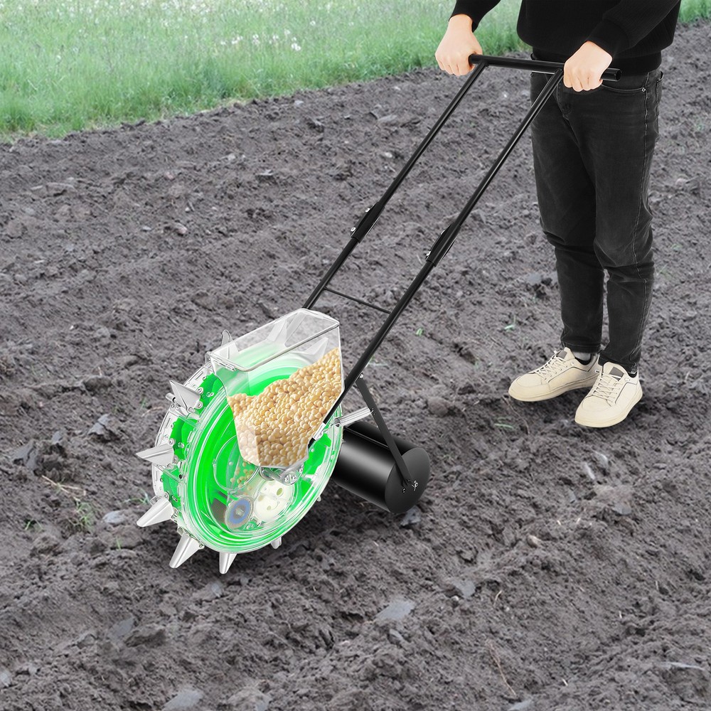 Hand-push Roller Seeder Peanut Corn Fertilizer Applicator Manual Seeding Tool