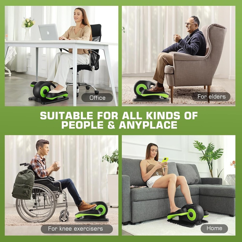 ANCHEER Compact Under Desk Elliptical Exercise Machine for Legs & Seniors