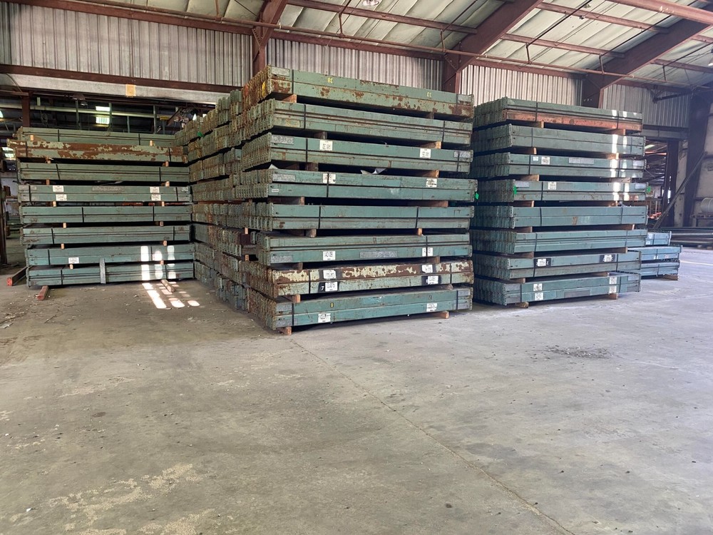 Used 105"x5" Pallet Racking Teardrop Beams