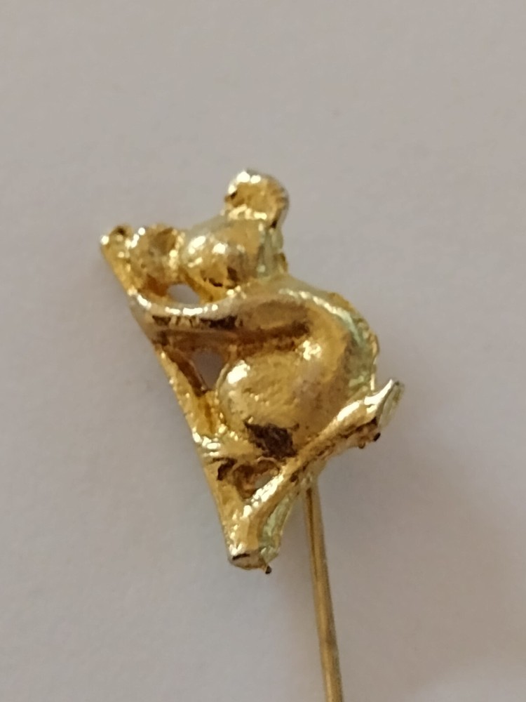 Koala Bear Gold Toned Short Stickpin