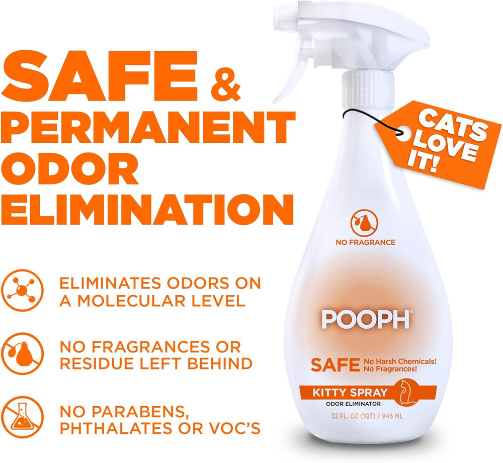 ® Kitty Odor Eliminator – 32 Fl Oz Bottle – Proprietary Odor-Elimination Technol