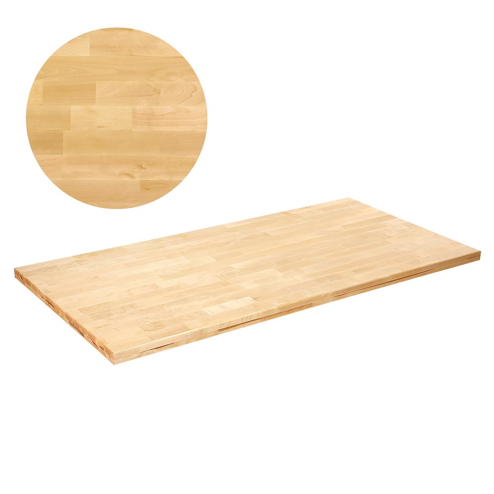 VEVOR Table Top Solid Wood Desk Top 29.5" x 23.6" x 1.5" Rectangular Maple Wood