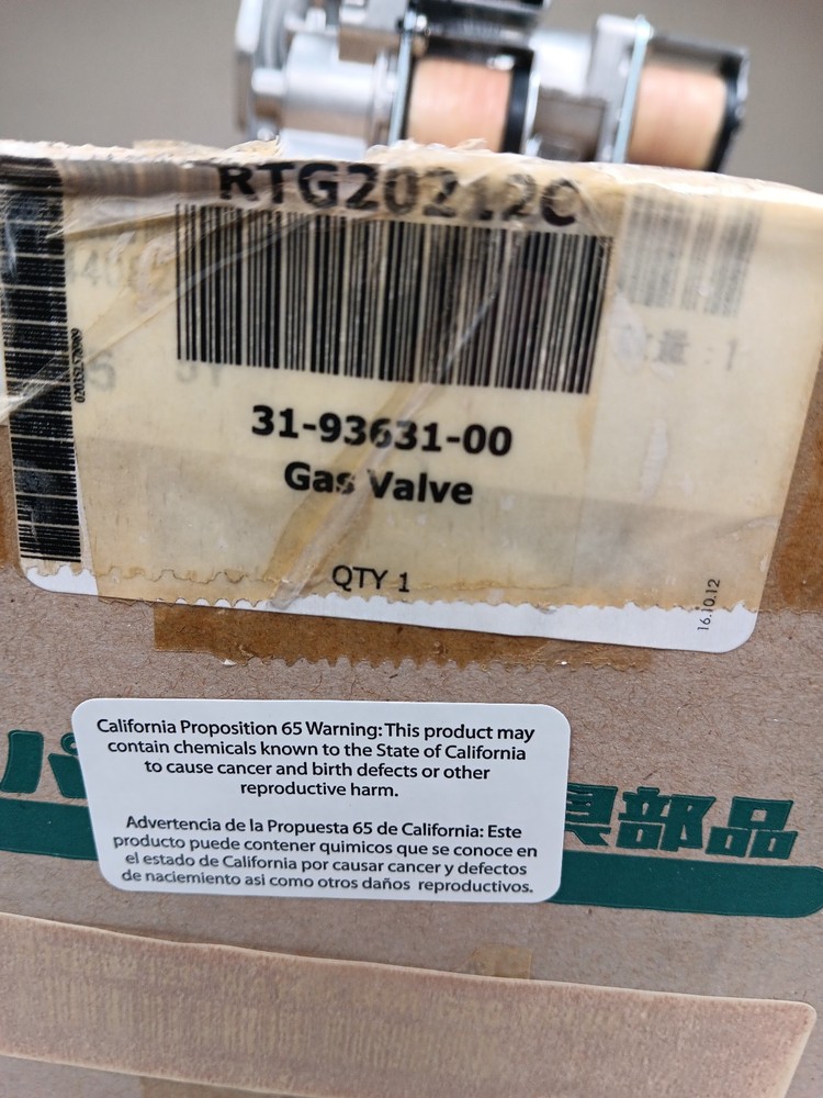 Rheem RTG20212C Gas Control Valve Assembly 31-93631-00