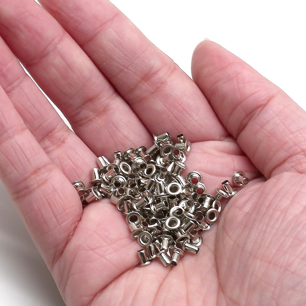 2MM Tiny Grommets Eyelets 200 Pcs Self Backing Eyelets for Bead Cores Clothes...