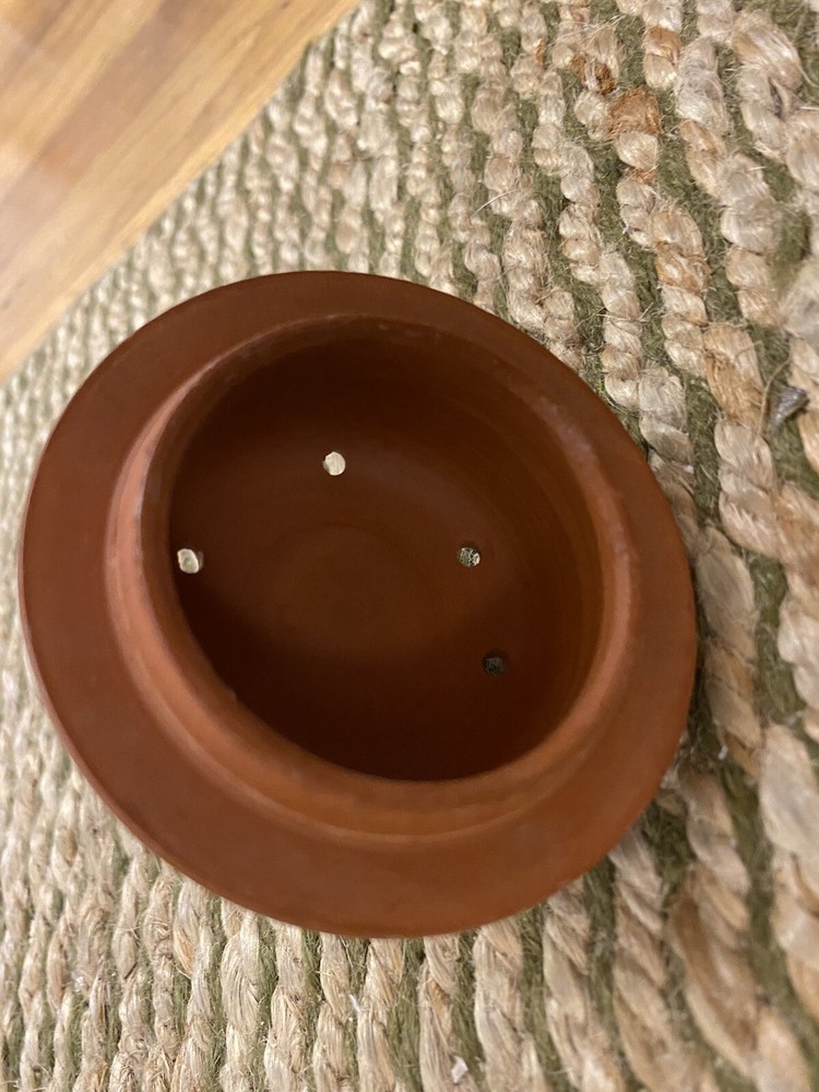 Vintage Chinese Red Clay Footed Incense Burner