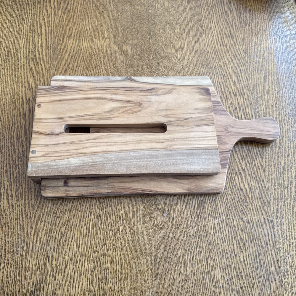 Olive Wood Cook Book Holder