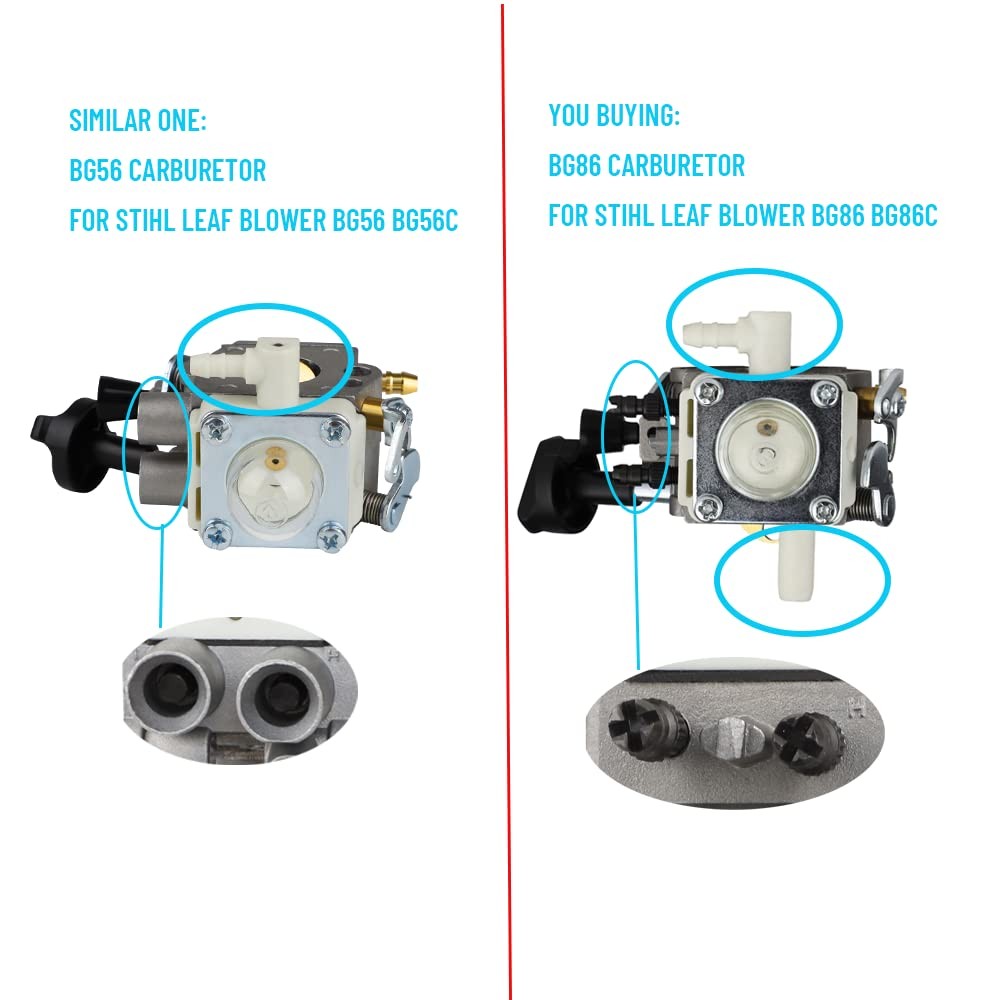 SIMPERAC BG86 Carburetor for Stihl BG86C Blower SH86 replace...