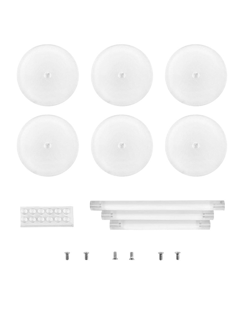 Round Acrylic Display Stands, 2 Sets Clear round Riser Stands