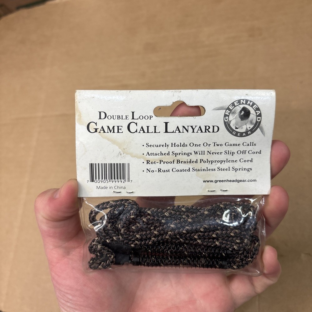 Double Loop Game Call Lanyard Green Head Gear